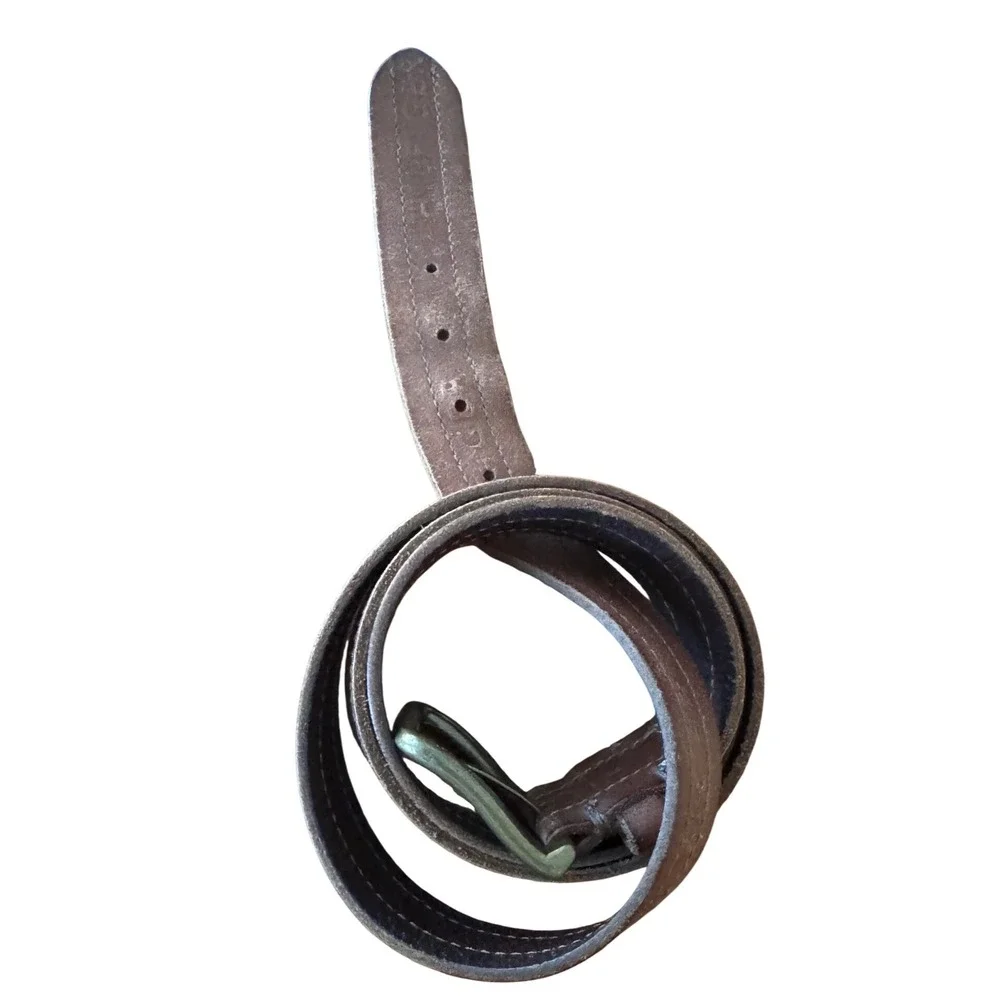 Tommy Hilfiger Mens Leather‎ Belt Buckle Engraved Logo 42-44 Vintage 90's Grunge